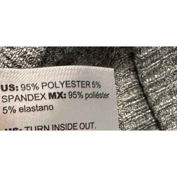 WHBM White House Black Market Silver V Neck XS Cap Sleeve Top - Picture 6 of 9